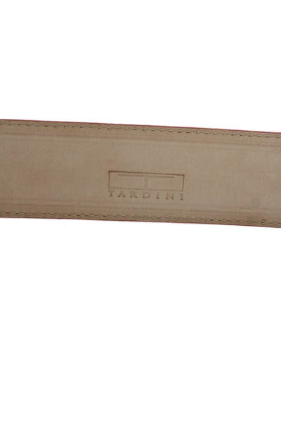 Tardini  Womens Genuine American Alligator 1" & 1/4 Width Belt Pink Size 32