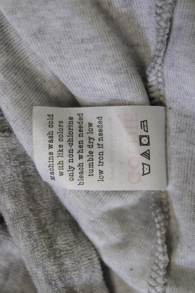Goldie Womens Basic Jersey Crew Neck 3/4 Sleeve Dark Blue Cotton Blend Size M