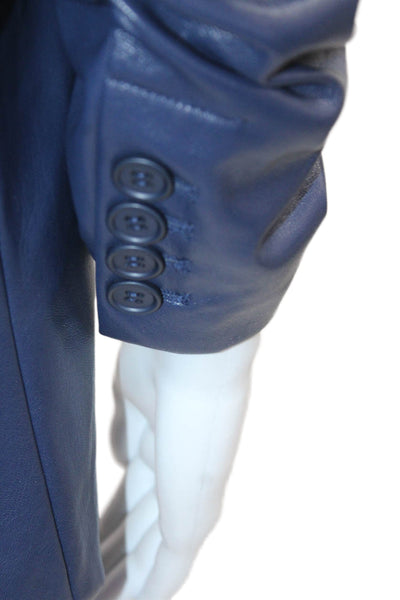 Generation Love Womens Dark Blue Button Blazer Longsleeve Poly Spandex Size M
