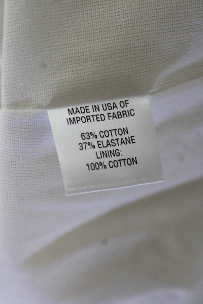 Drew Womens Cotton Striped One Button Long Sleeve Lined Blazer Yellow Size M