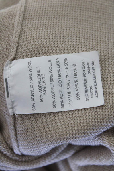 J Crew Womens Beige Floral Pullover Sweater Crew Neck Long Sleeve Size S