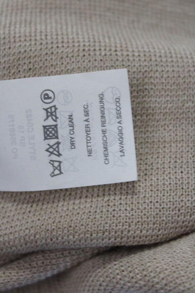 J Crew Womens Beige Floral Pullover Sweater Crew Neck Long Sleeve Size S
