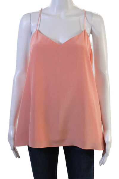 Tibi Womens Pink V Neck Camisole Sleeveless 100% Viscose Size 10
