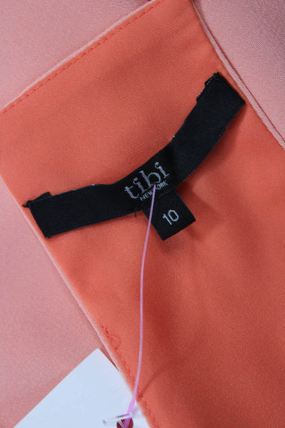 Tibi Womens Pink V Neck Camisole Sleeveless 100% Viscose Size 10