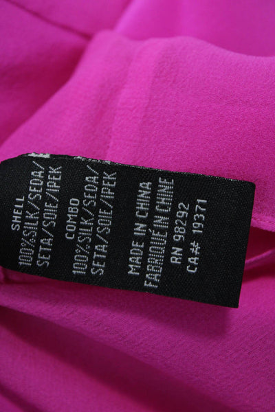 Tibi Women Silk V-Neck Camisole Pink Sleeveless Size 10