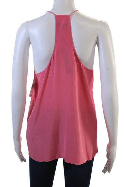 Tibi Womens Silk V-Neck Camisole Pink Designer Size 8