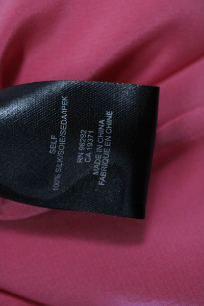 Tibi Womens Silk V-Neck Camisole Pink Designer Size 8