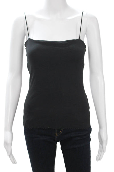Nike Womens Black Nylon Square Neck Spaghetti Strap Tank Top Size S