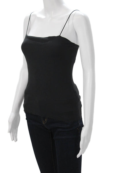 Nike Womens Black Nylon Square Neck Spaghetti Strap Tank Top Size S