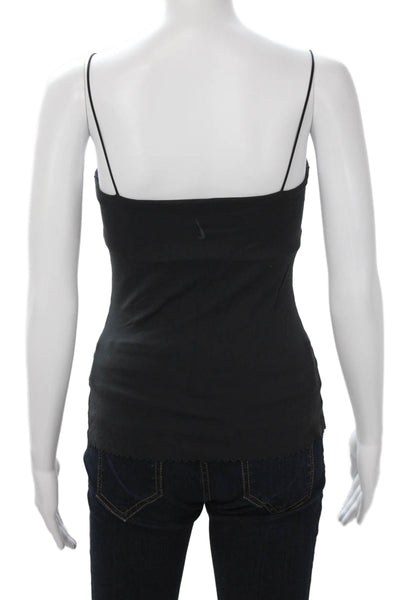 Nike Womens Black Nylon Square Neck Spaghetti Strap Tank Top Size S