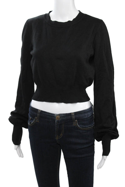 Gabe & Kate Womens Pullover Sweater Black Viscose Crew Neck Long Sleeve Size M