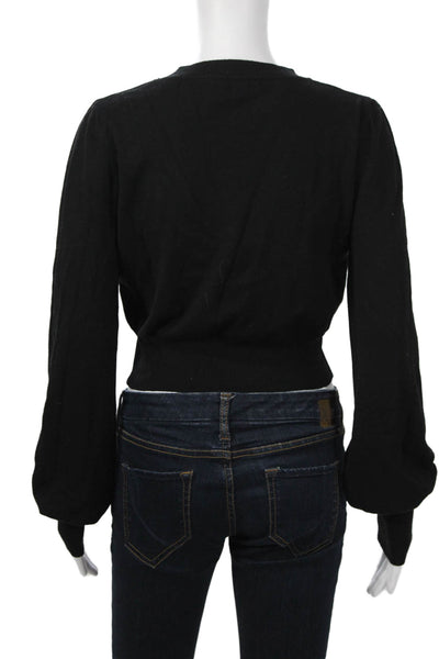 Gabe & Kate Womens Pullover Sweater Black Viscose Crew Neck Long Sleeve Size M