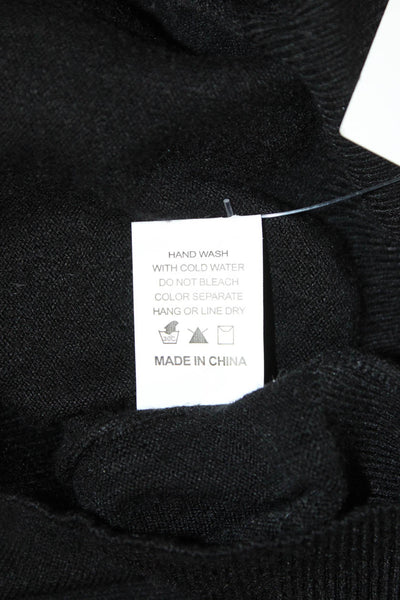Gabe & Kate Womens Pullover Sweater Black Viscose Crew Neck Long Sleeve Size M
