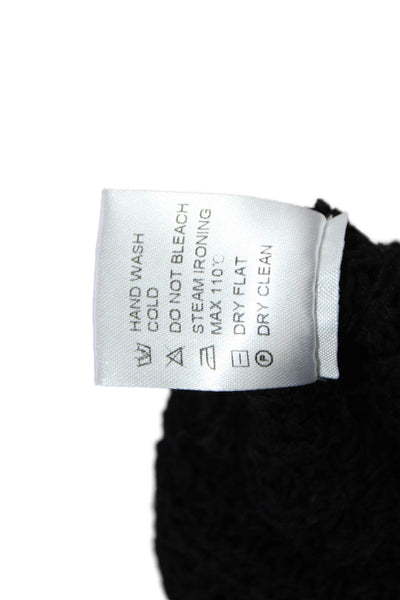 One Grey Day Womens Basic Black Mercerized Cotton Tank Crew Neck Size S