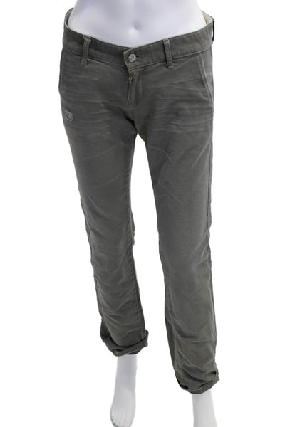 AG Adriano Goldschmied Unisex Chino Pants Gray 55% Supima 45% Cotton Size 25