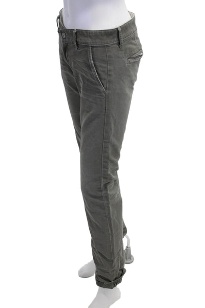 AG Adriano Goldschmied Unisex Chino Pants Gray 55% Supima 45% Cotton Size 25