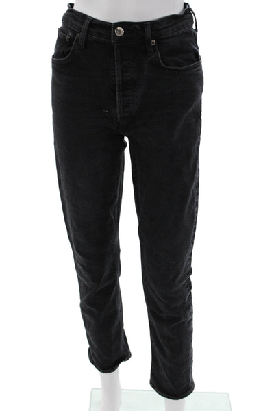 Agolde Women Mom Straight Black Jeans Size 26