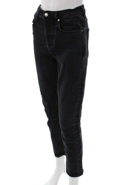 Agolde Women Mom Straight Black Jeans Size 26