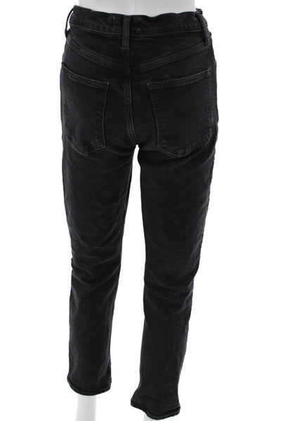 Agolde Women Mom Straight Black Jeans Size 26