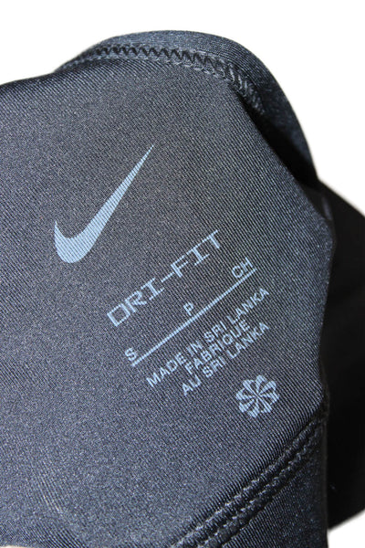 Nike Womens Racerback Stretch Athletic Sports Bra Black Size S