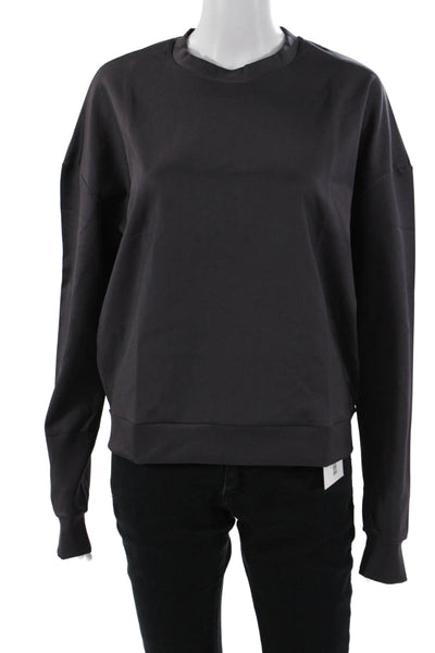 Ultracor Womens Pullover Sweatshirt Black Crew Neck Long Sleeve Size M