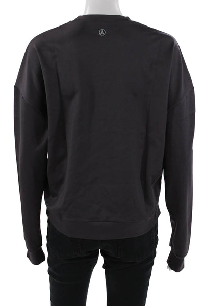 Ultracor Womens Pullover Sweatshirt Black Crew Neck Long Sleeve Size M