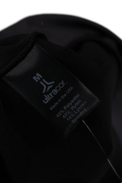 Ultracor Womens Pullover Sweatshirt Black Crew Neck Long Sleeve Size M