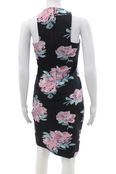 Elizabeth & James Women Bodycon Sheath Dress Black High Neck Sleeveless Size 6