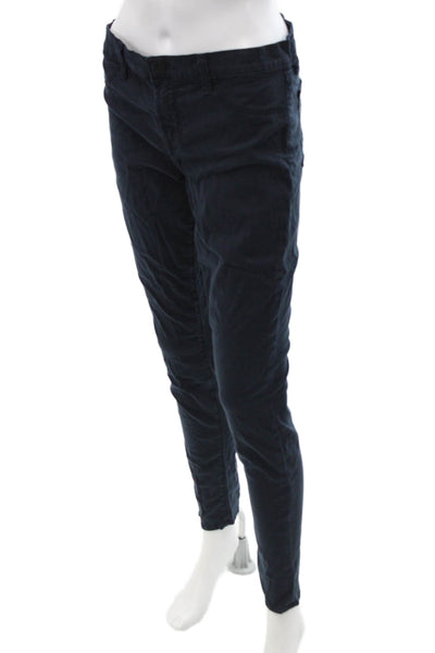 J Brand Women Ankle Chino Pants Dark Blue Lyocell Cotton Blend Size 28