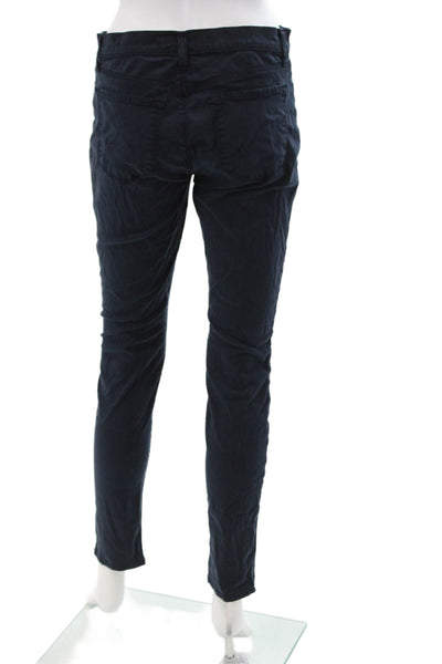 J Brand Women Ankle Chino Pants Dark Blue Lyocell Cotton Blend Size 28