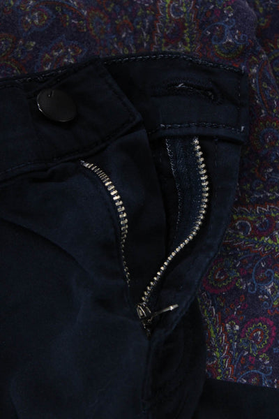 J Brand Women Ankle Chino Pants Dark Blue Lyocell Cotton Blend Size 28