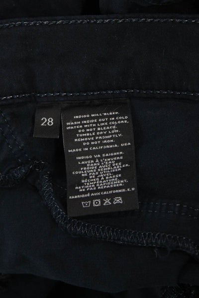 J Brand Women Ankle Chino Pants Dark Blue Lyocell Cotton Blend Size 28