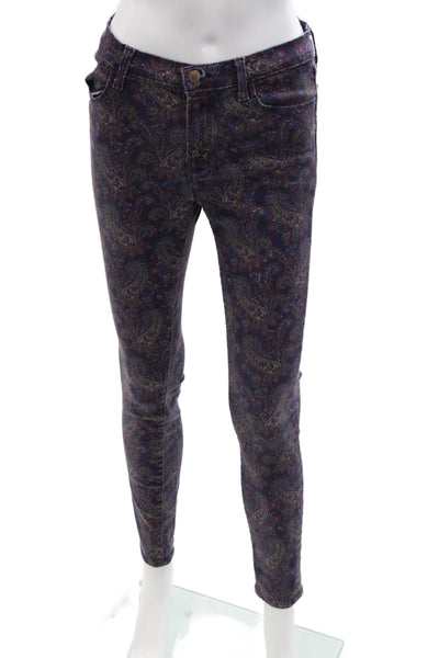 J Brand Womens Paisley Dark Blue Ankle Jegging Pants Size 28