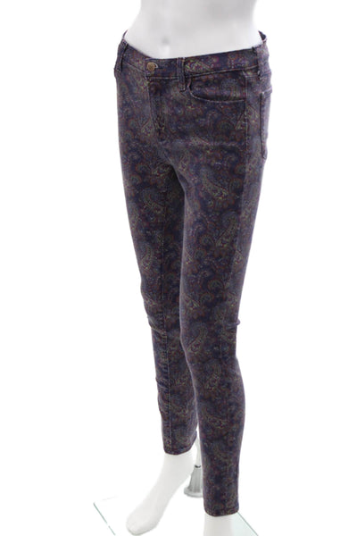 J Brand Womens Paisley Dark Blue Ankle Jegging Pants Size 28