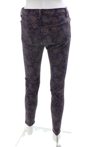 J Brand Womens Paisley Dark Blue Ankle Jegging Pants Size 28