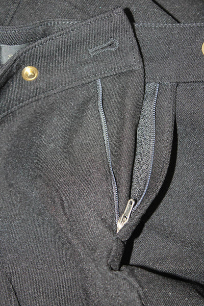 Sonia Bogner Womens Ankle Dress Pants Black High Rise Cotton Elastane Size 6