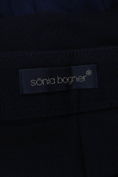 Sonia Bogner Womens Ankle Dress Pants Black High Rise Cotton Elastane Size 6