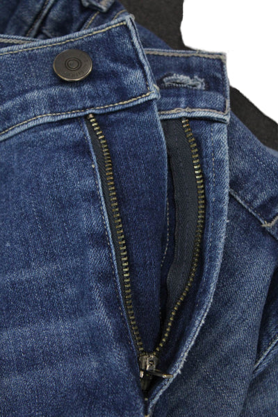 Citizens of Humanity Women Boyfriend Cropped Jeans Dark Blue High Rise Size 28