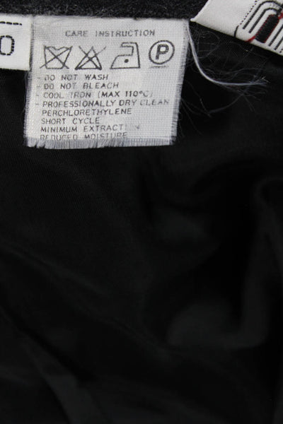 Ungaro Women Black Wool Straight Pencil Knee Length Skirt Size 10