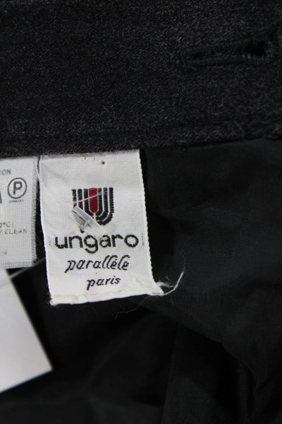 Ungaro Women Black Wool Straight Pencil Knee Length Skirt Size 10