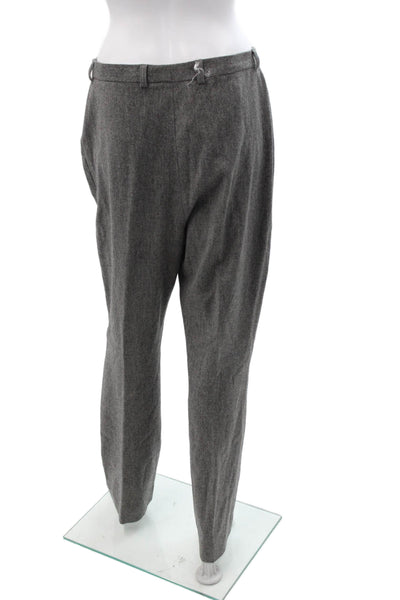 Escada Unisex Gray Dress Pants Virgin Wool Button Closure Size 40