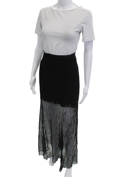 Vena Cava Womens Black Polyester Maxi Skirt Size 2