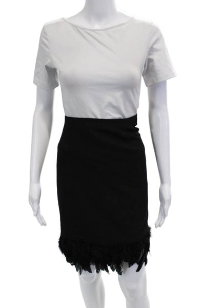 nicole by Nicole Miller Womens Black Straight Pencil Skirt Polyester Size 12