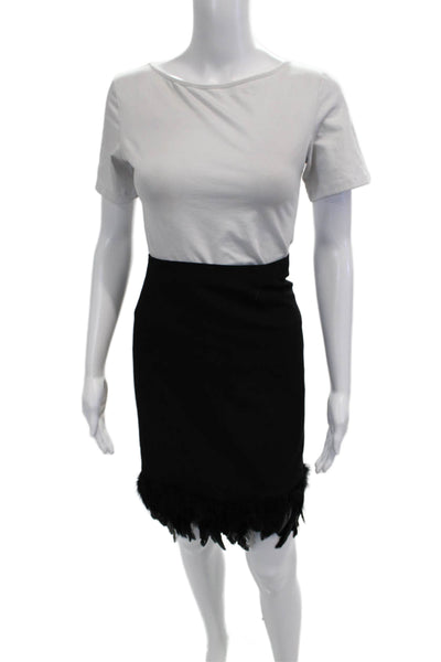 nicole by Nicole Miller Womens Black Straight Pencil Skirt Polyester Size 12