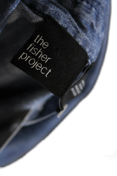 The Fisher Project Womens Dark Blue Collared Shirt Dress Long Sleeve Size L
