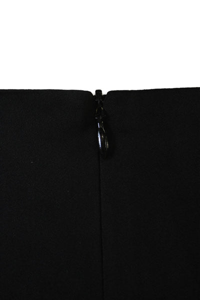 Gio Guerreri Womens Sheath Dress Black Square Neck Longsleeve Knee Size 38