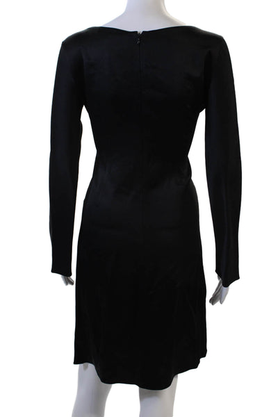 Vanessa Bruno Women Sheath Dress Black Long Sleeve Knee Length Size 36