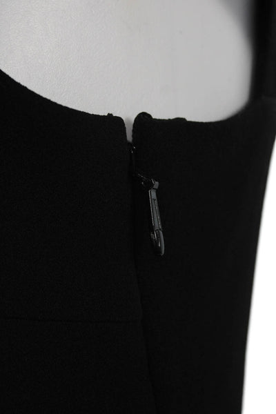 Azazie Womens Sheath Maxi Dress Black Square Neck Sleeveless Size 4