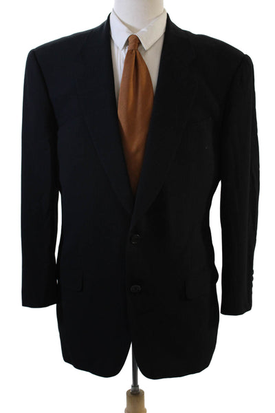 Calvin Klein Mens Classic Striped Pure Virgin Wool Suit Jacket Size 40