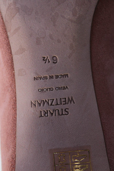 Stuart Weitzman Womens Pointed Toe Slip On Heel Pumps Pink Size 6.5